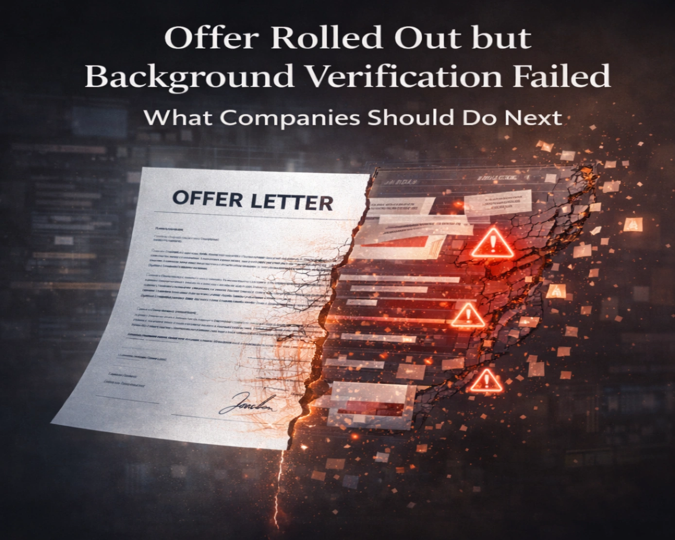 Offer Rolled Out but Background Verification Failed: What Companies Should Do Next